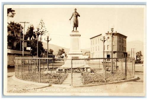 1921 Paseo Hidalgo Ensenada Baja California México RPPC Foto Postal - Imagen 1 de 2