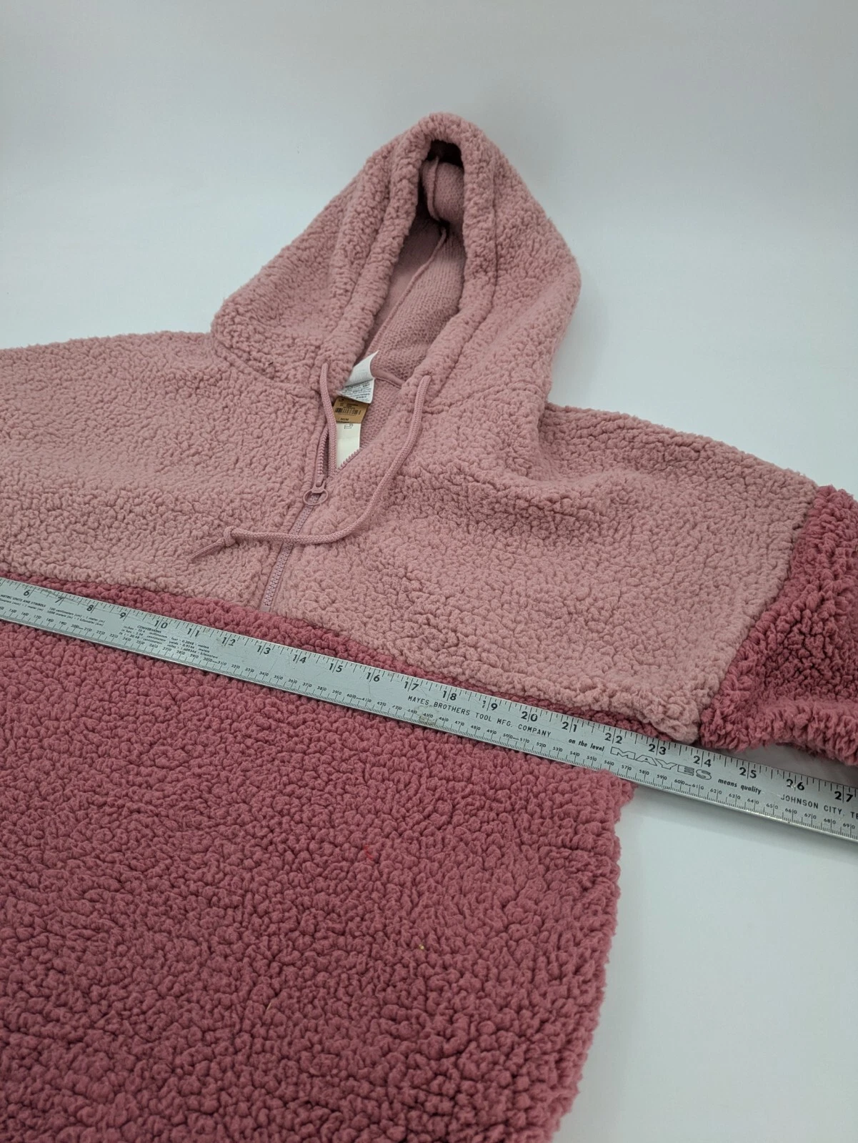 UNDERCOVER Victoria's Secret Sherpa Pullover Felpa con Cappuccio Rosa Taglia M Quarto Zip Bicolore