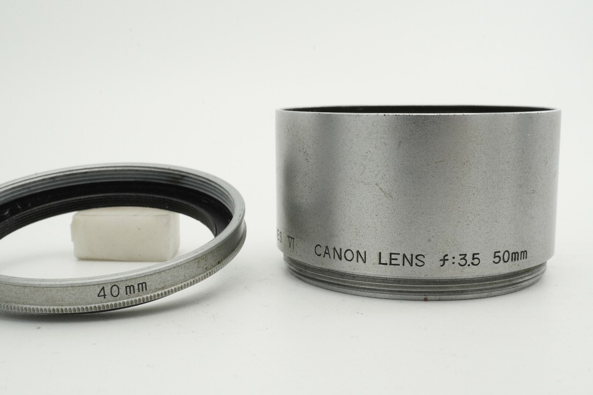 CANON-L 50mmF1.8オールクロームタイプ純正メタルフード付き CANON-L