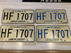 Vintage Illinois 1972 License Plate Set - Pair of Two Matching Plates — photo 3