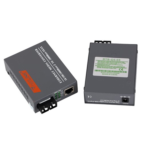 Ethernet to Fiber Optic Converter Gigabit Network LAN Extender SC Duplex Cat6 - Picture 7 of 12