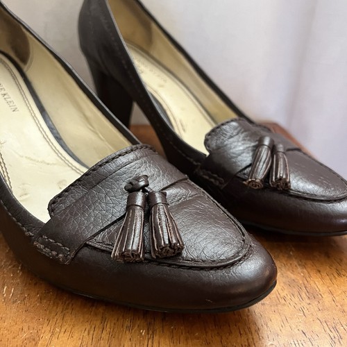 Anne Klein Leder Iflexi Oxford Absatz Penny Loafer Damengröße 9 M modern schick - Bild 6 von 14