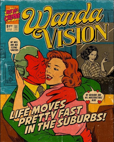 Póster Cómic Romance WandaVision Vintage, regalo para fans - Imagen 2 de 8
