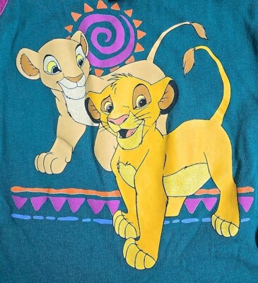 vintage Lion KING ワンピース Vintage 90s Disney Lion King Dress Size Medium 7-8 Simba