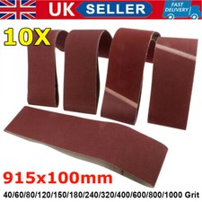 10PCS 100x915mm Sanding Belts Durable 4''x36'' Grinding Belt Sander 40-1000 Grit