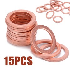 15pcs Motorcycle Bike Car Brake Line  Bolt Copper Crush Washers Kit M10
