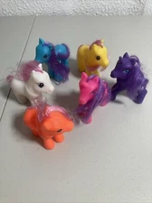 My Little Pony Lot of 6 Different Brushable Hair Ponies 3"