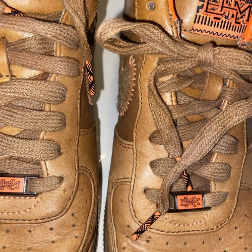 Nike Air Force 1 Dntwn Low “BHM” Brwn/Orng Sz 10 - Picture 2 of 11