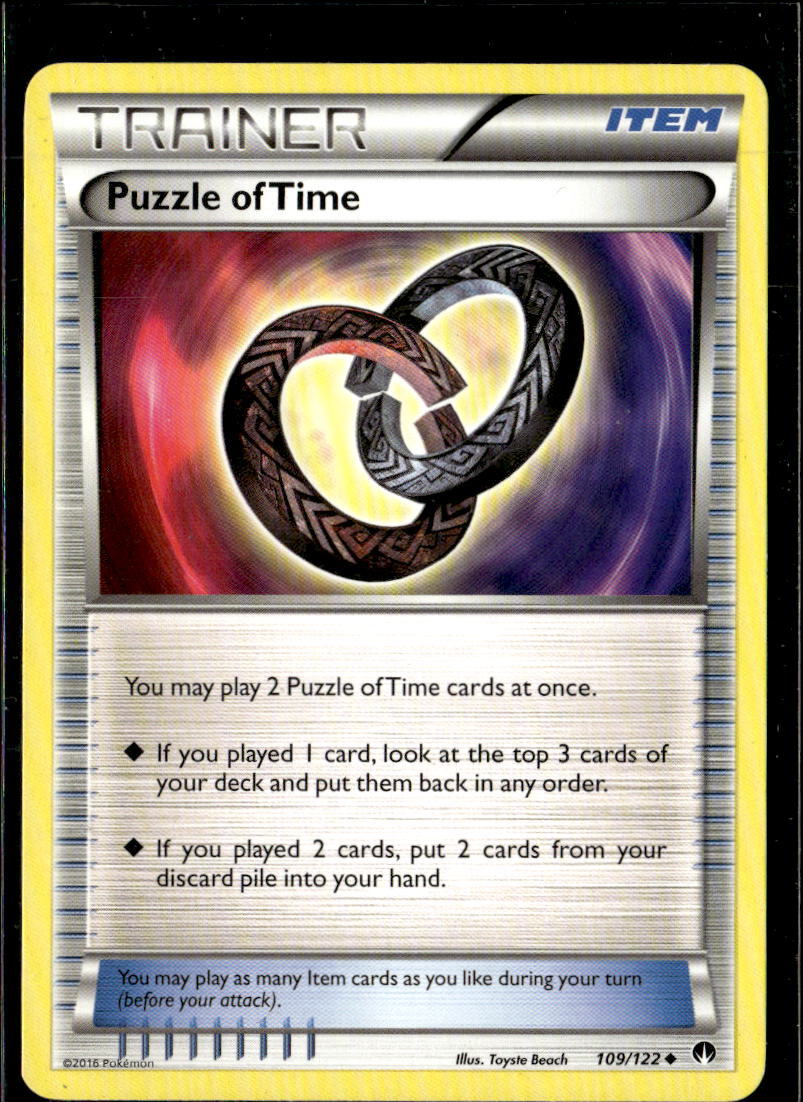 Pokemon Puzzle of Time 109/122 BREAKpoint Non Holo Uncommon 2 Card Lot LP