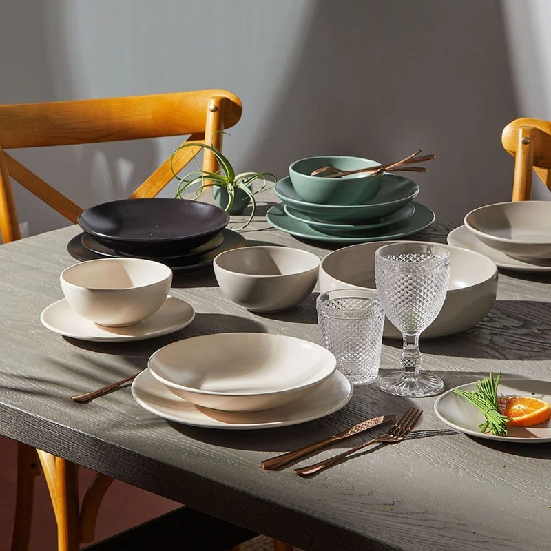 Servizio Piatti Set Tavola TOGNANA Ritual Gres Porcellana Colorati Autunno NUOVO