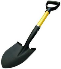 MICRO SHOVEL STEEL HEAD FIBREGLASS HANDLE MINI SMALL SPADE SHOVELS ROUND HEAD
