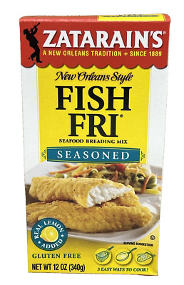 Zatarain's New Orleans Style Seasoned Fish Fry Seafood Breading Mix 12 oz 