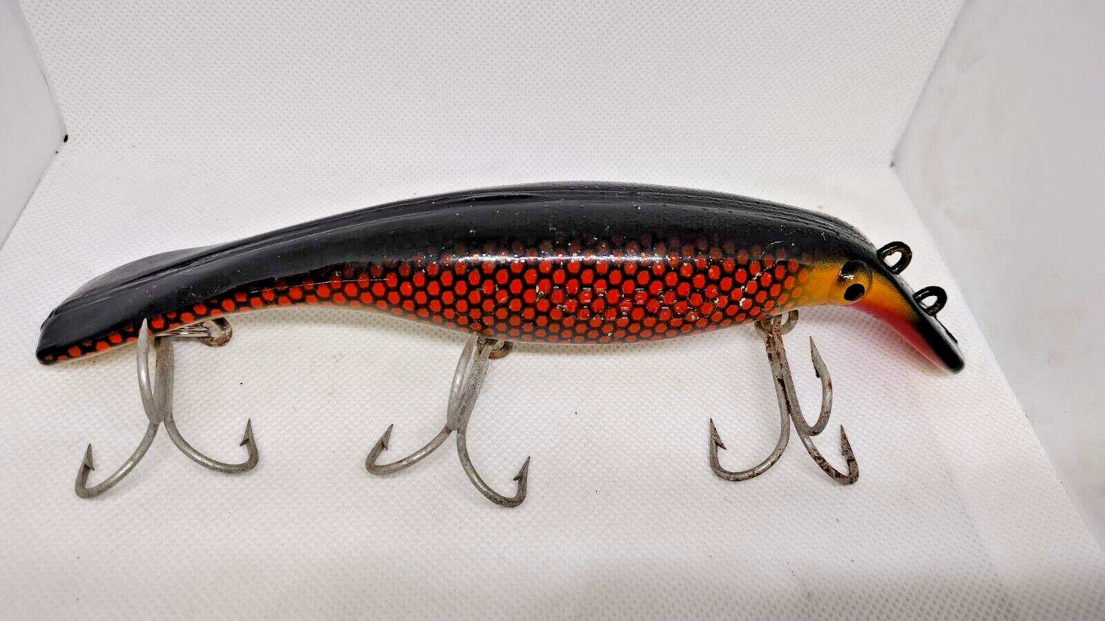 VINTAGE 8" HOMER LEBLANC SWIM WHIZZ FISHING LURE MUSKIE PIKE NICE