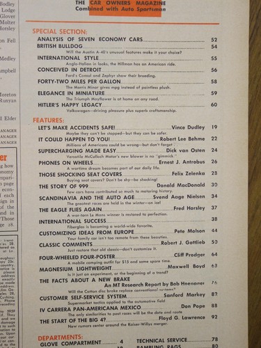MOTOR TREND OCTOBER 1953 THE CAR OWNERS MAGAZINE - Imagen 2 de 3