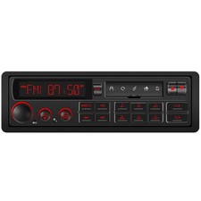 Autoradio Singolo Din Retrò Bluetooth FM AM USB SD AUX C Veicoli Classici