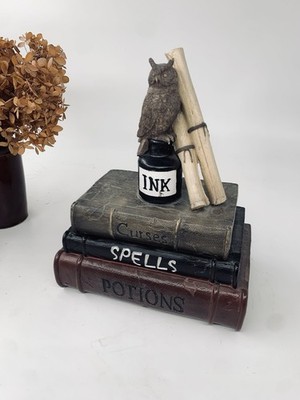 Harz Schmuckschatulle Trank Zauber Eulen Hexe Bücher