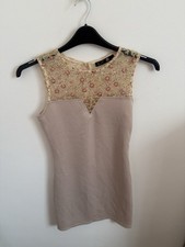 Eve Gold Collection Sequin Lace Bodycon Party Mini Dress Size 10