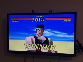 Sega Saturn Console Tested Working w/ Controller Cables + Game Virtua Fighter