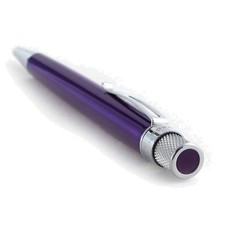 Purple Rollerball Pen - Stainless Steel Barrel