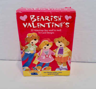 Build A Bear 2009 Box Of 32 Mini Bearish Valentine's & Heart Stickers ---READ---