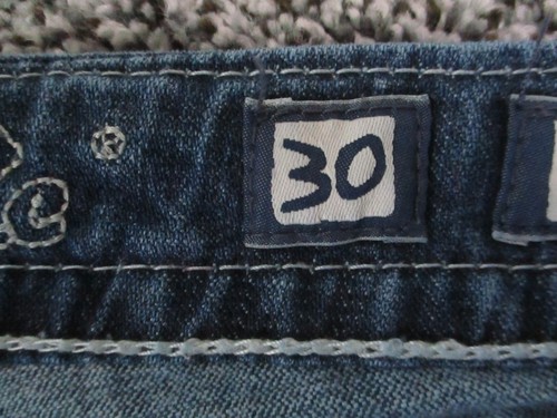 Miss Me Jeans Womens 30 Blue Bootcut Cross Embellished Pockets Denim 30x28 - Picture 7 of 15