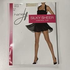 Hanes Silky Sheer Control Top Sheer Toe Pantyhose Pearl Sz AB Style 0G071 NEW