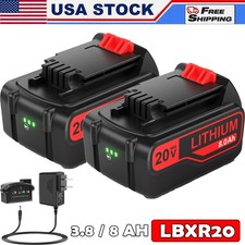 FOR Black  Decker 8.0Ah 20Volt LB2X4020 Battery 20V MAX Lithium LBXR20 LBX20 US