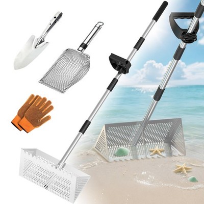 Sand Flea Rake, Sand Sifter for The Beach,Stainless Steel Shark