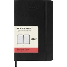 Moleskine, Moleskine Black Pocket Soft Cover 2027 Daily Planner