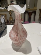 Large Mid Century Italian Florentine Opine Hand Blown Vase