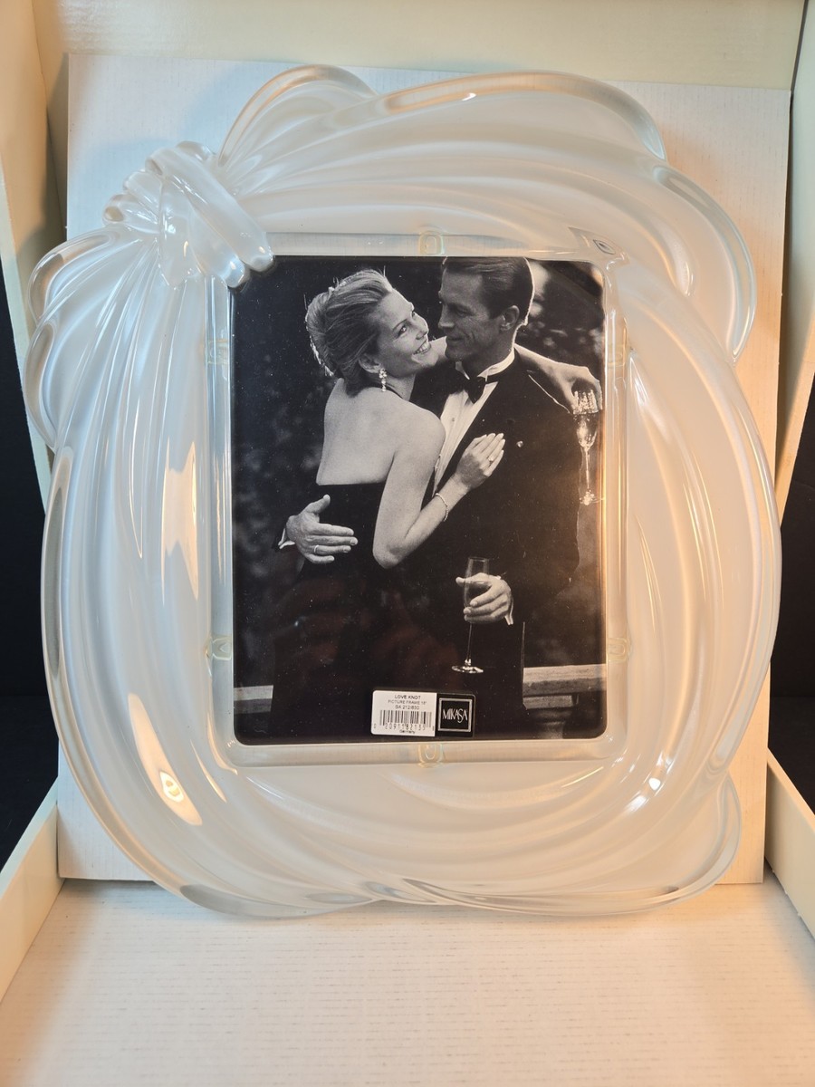 ドイツ製のMikasaヴィンテージのLove Knotフォトフレーム MIKASA 8 x 10 'LOVE KNOT' Crystal Wedding Gift Picture Frame 16