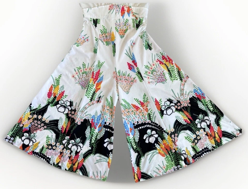 Mono Vintage Hecho a Mano Años 70 Floral Boho Pierna Ancha Mod Boho Festival Sin Mangas Foto 3 de 4