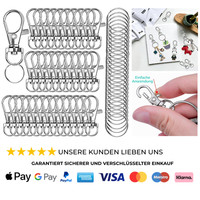 Edelstahl Karabiner SchlüSselanhäNger 360 Drehbar 50 StüCk