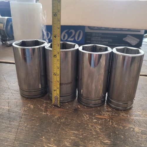 Snap-On Tools 1/2" Dr 4 pc SAE DEEP 6 point Socket Set 1-1/2" - 1-3/16" TS481 - Picture 8 of 8