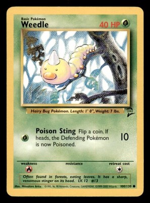Pokemon Weedle 100/130 Base Set 2 Englisch