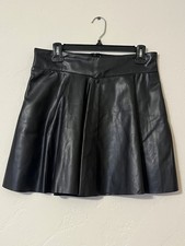 Shein High Waist PU Leather Flare Leg Skirt, Size L US 8/10