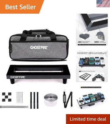 Ghost Fire Lightweight Aluminum Guitar Pedal Board 13.7''x5.5'' with Carry Bag