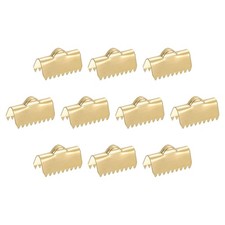 20 sztuk zacisków końcowych wstążki, 13 mm zapięcia końcowe sznurka pinch do majsterkowania, złote