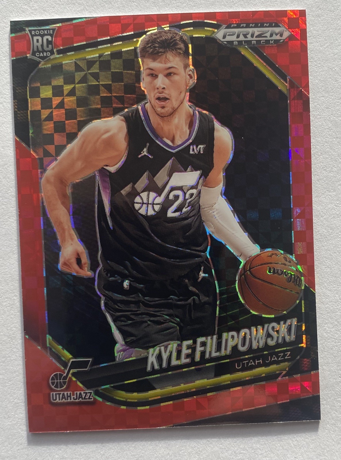 2024-25 Panini Prizm Black Kyle Filipowski #125 RC Red Power /75