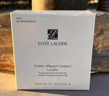 Estee Lauder Golden Alligator Compact 0441 Lucidity 06 Transparent Size Is .22oz