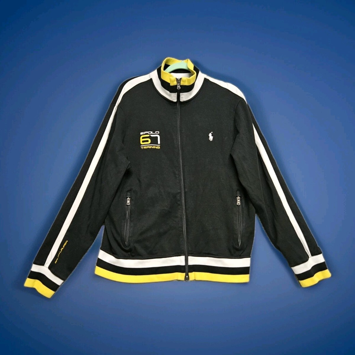 Polo Ralph Lauren Performance 67 Training Black Track Jacket Sz