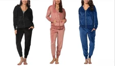 Felina Ladies' 2 piece Velour Hoodie Jogger Set