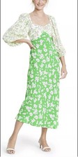 Rixo Target green floral Grunge Daisy Spring Dress Size 0