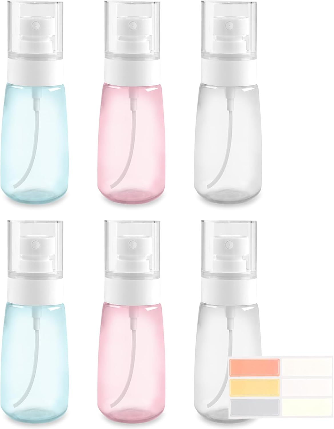 6 Pack Travel Spray Bottle TSA Approved, 60Ml/2Oz Small Fine Mist Empty Spray Bo