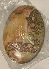 Vintage Ladies Pocket Purse Mirror 60s 70s Cola-Cola Still Factory Sealed! Mint