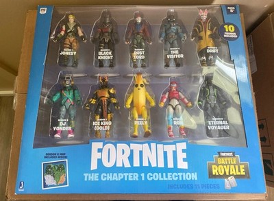 Fortnite Battle Royale The Chapter 1 Collection Ten 4'' Action Figures w/ Map NEW