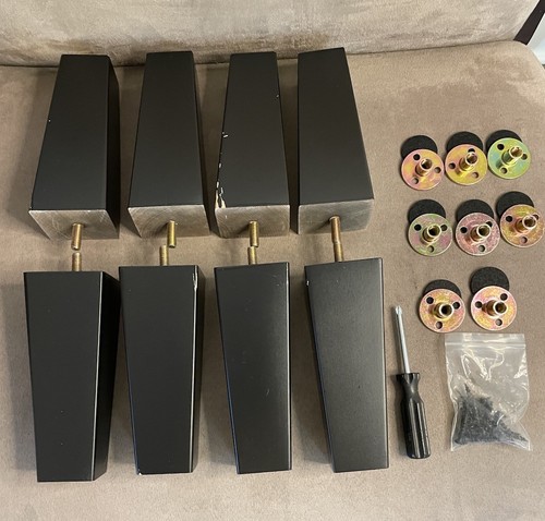 8er Set Möbelbeine 6" quadratisch Massivholz Couch Bein Ersatz (einige Schäden) - Bild 7 von 14