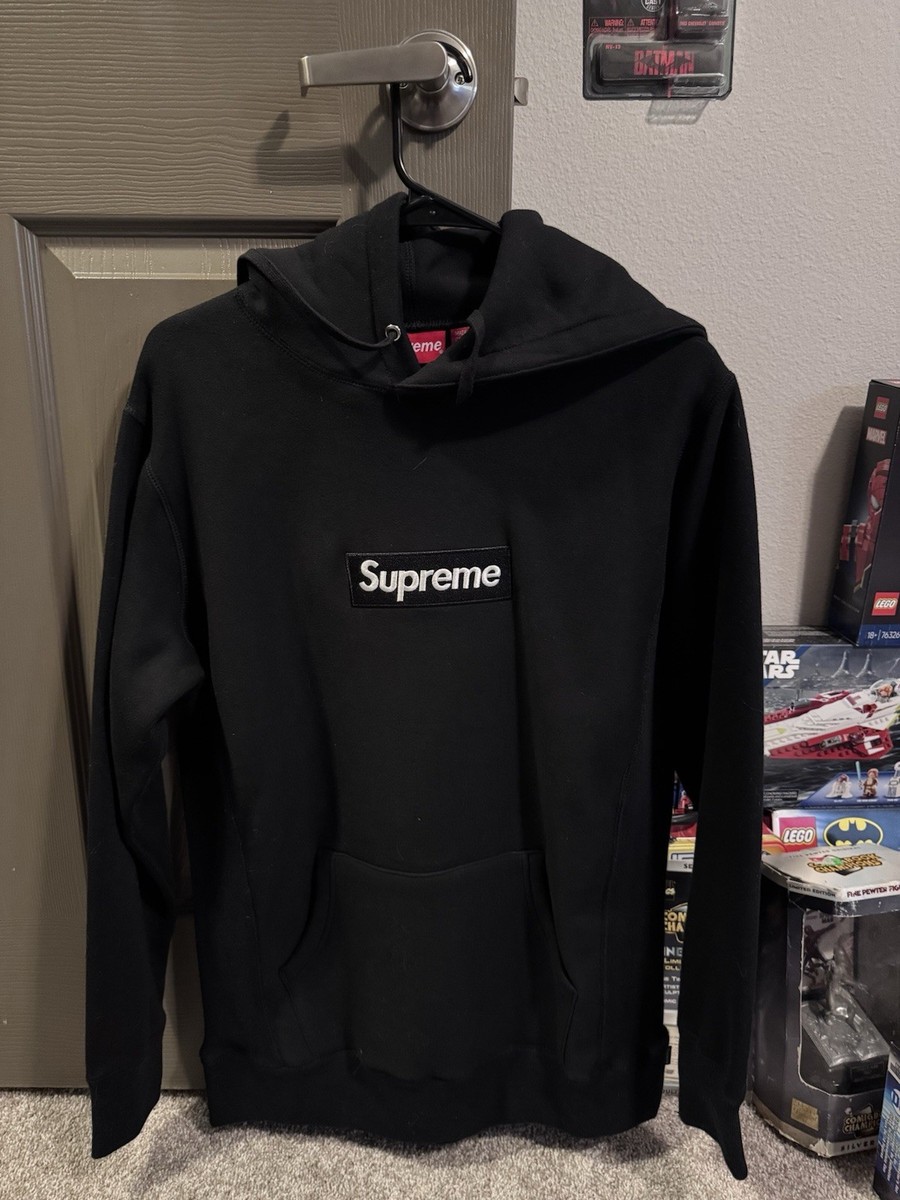 Supreme Mens Box Logo Hooded Cotton Sweatshirt Size M Black | eBay