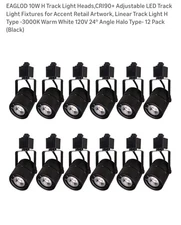 EAGLOD 10W H Track Light Heads,CRI90+ Adjustable LED Track Light Fixtures for Ac