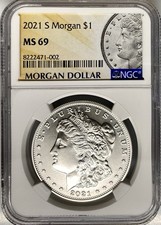 NGC MS 69 2021-S Centenary Pure .999 Silver Morgan Dollar (San Francisco Minted)
